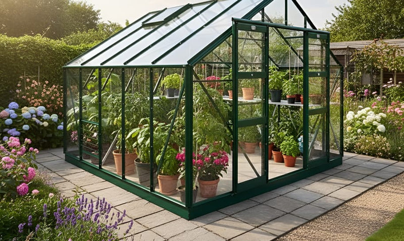Elite Supreme greenhouse in a garden