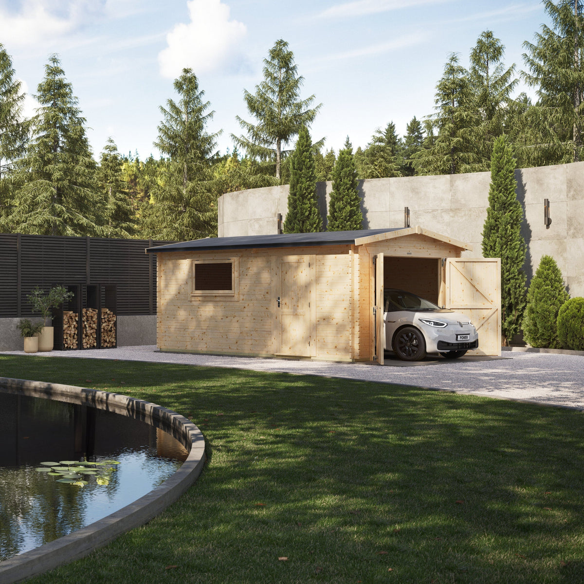 Timber garage