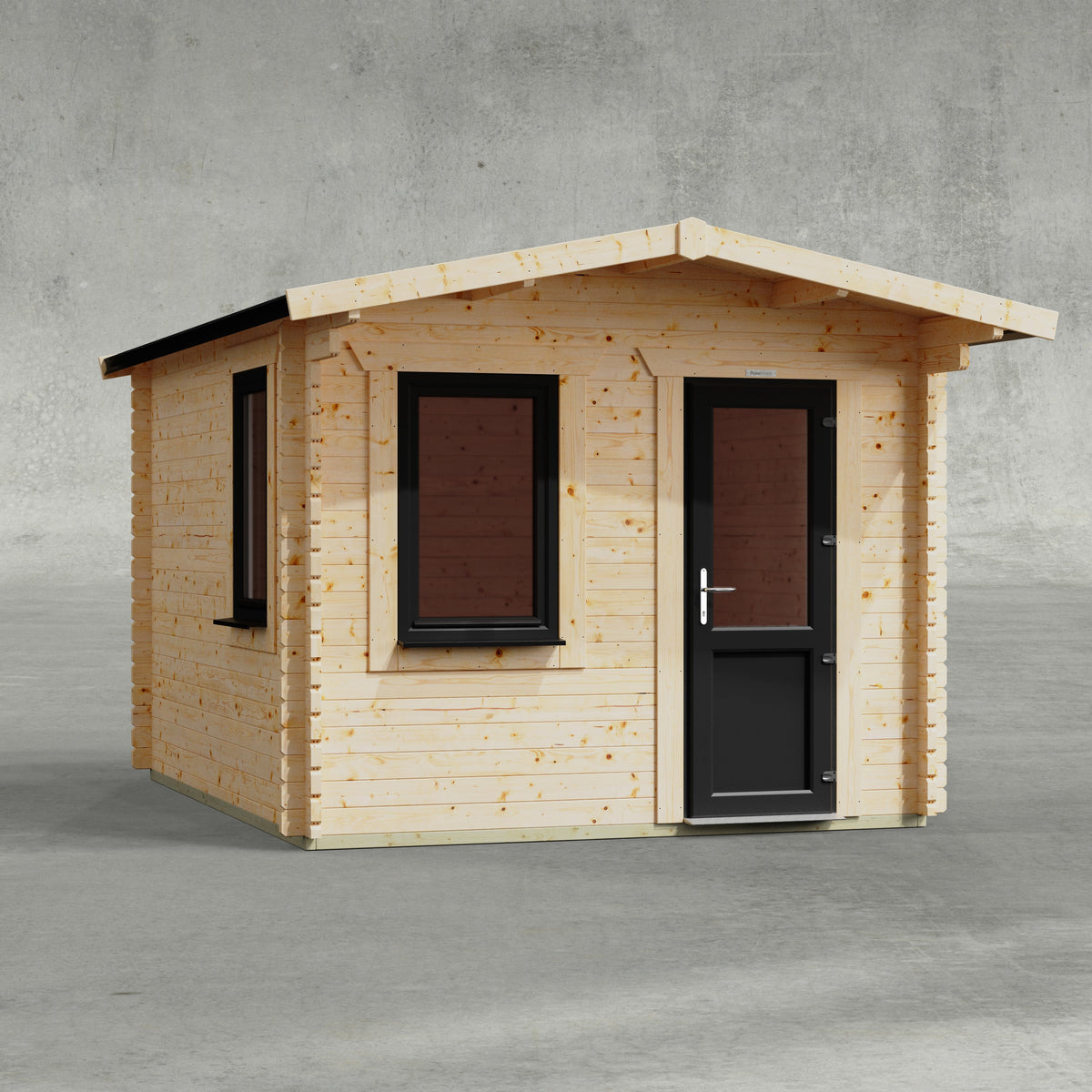 Power Sheds Power Apex Retreat Log Cabin 10ft x 12ft / Right