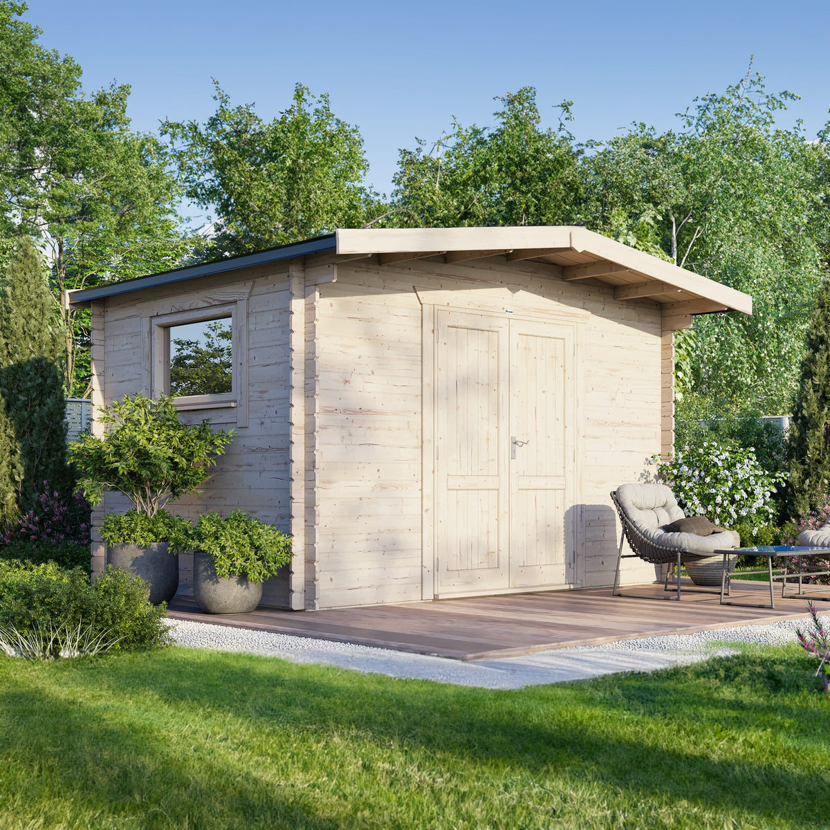 Power Chalet Workshop Log Cabin - 28mm 10x14 Centre