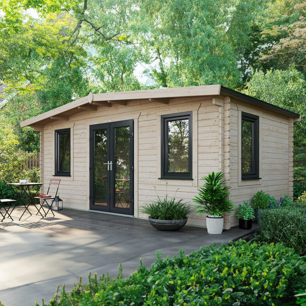 Power Sheds Power Chalet Log Cabin 44mm 10ft x 18ft / Centre