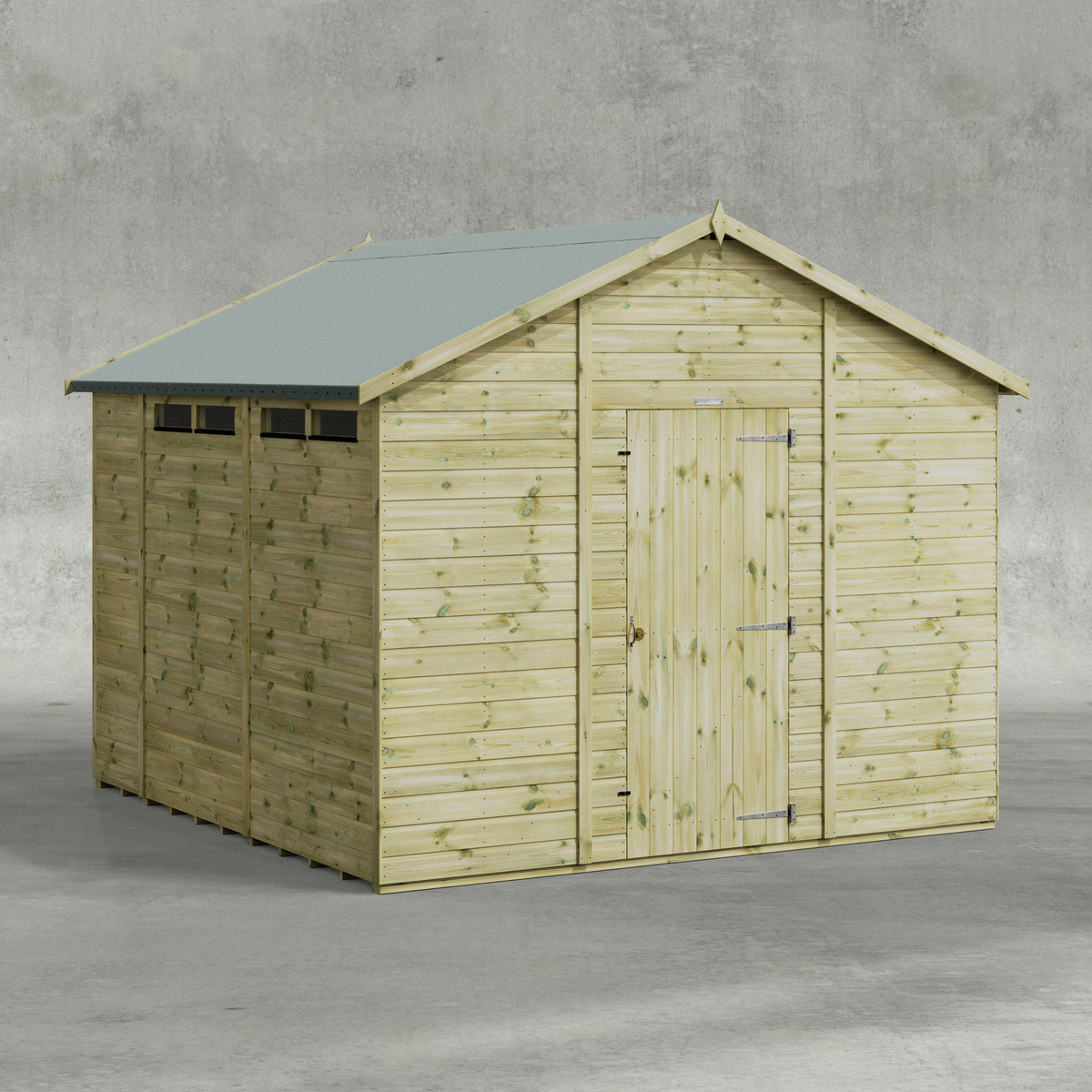 Power Premium Apex Security Shed 10x10