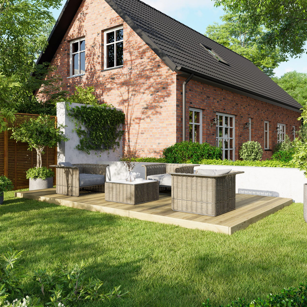 Power Wooden Decking Kit 10x18 / No Handrails