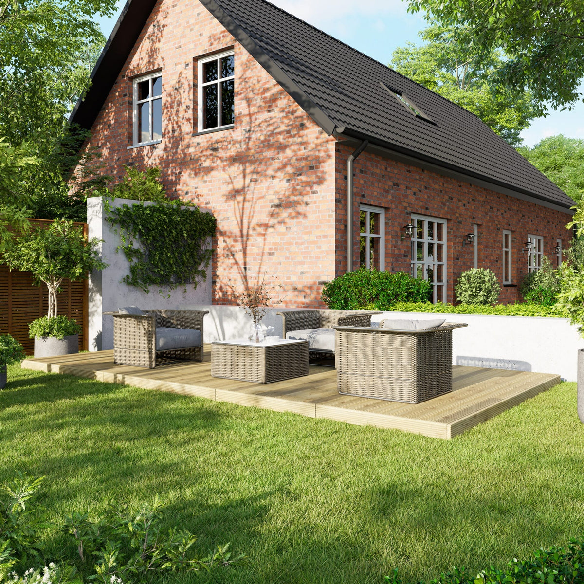 Power Wooden Decking Kit 10x20 / No Handrails