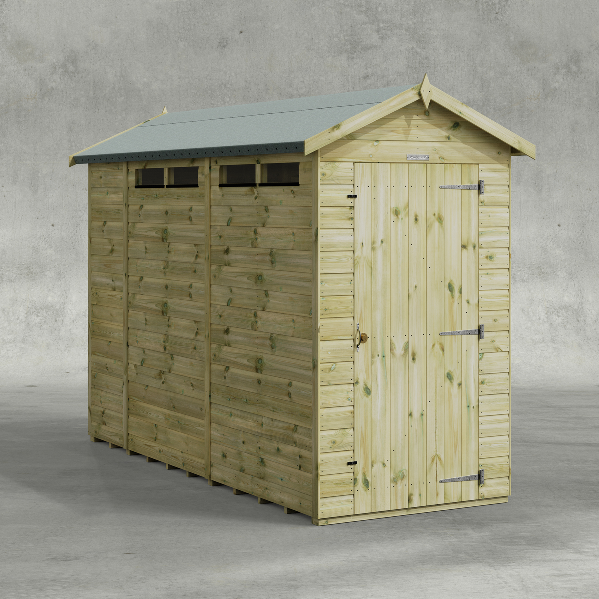 Power Premium Apex Security Shed 10x4