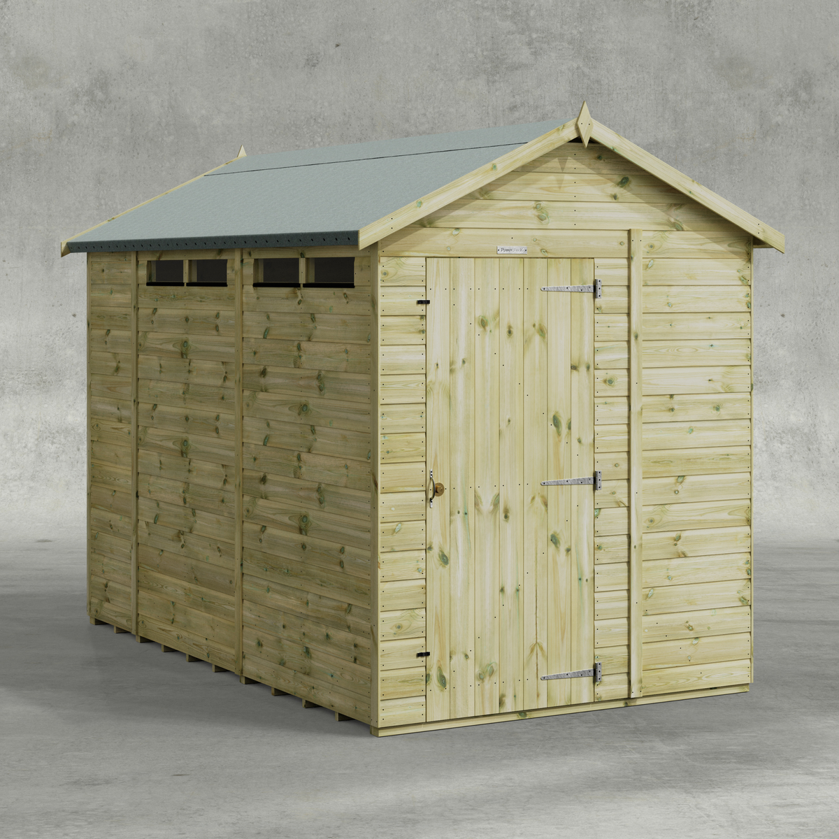 Power Premium Apex Security Shed 10x6