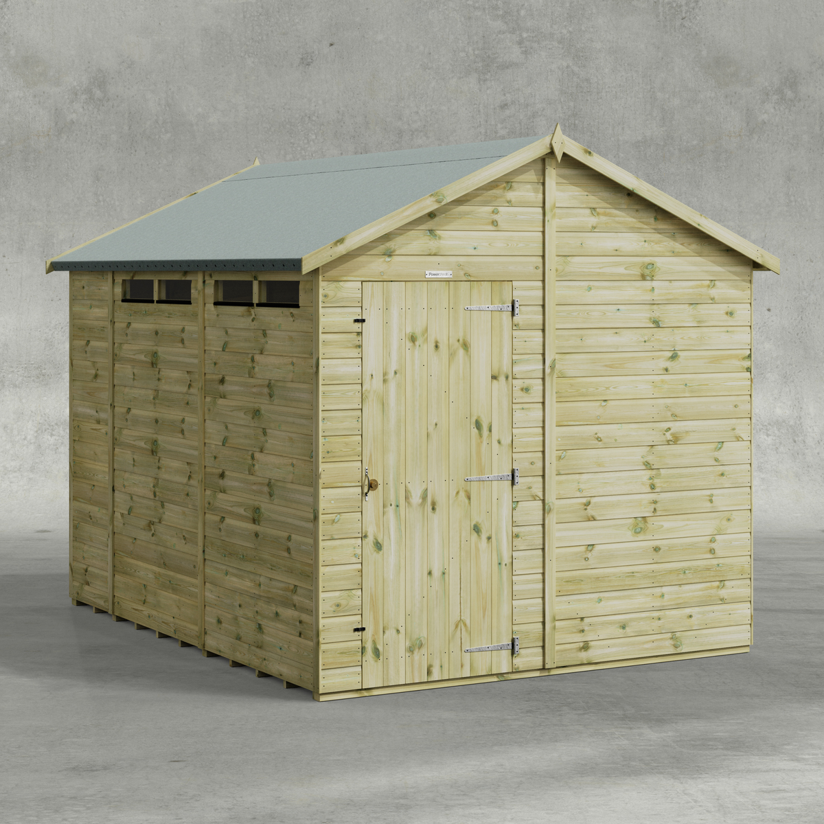 Power Premium Apex Security Shed 10x8