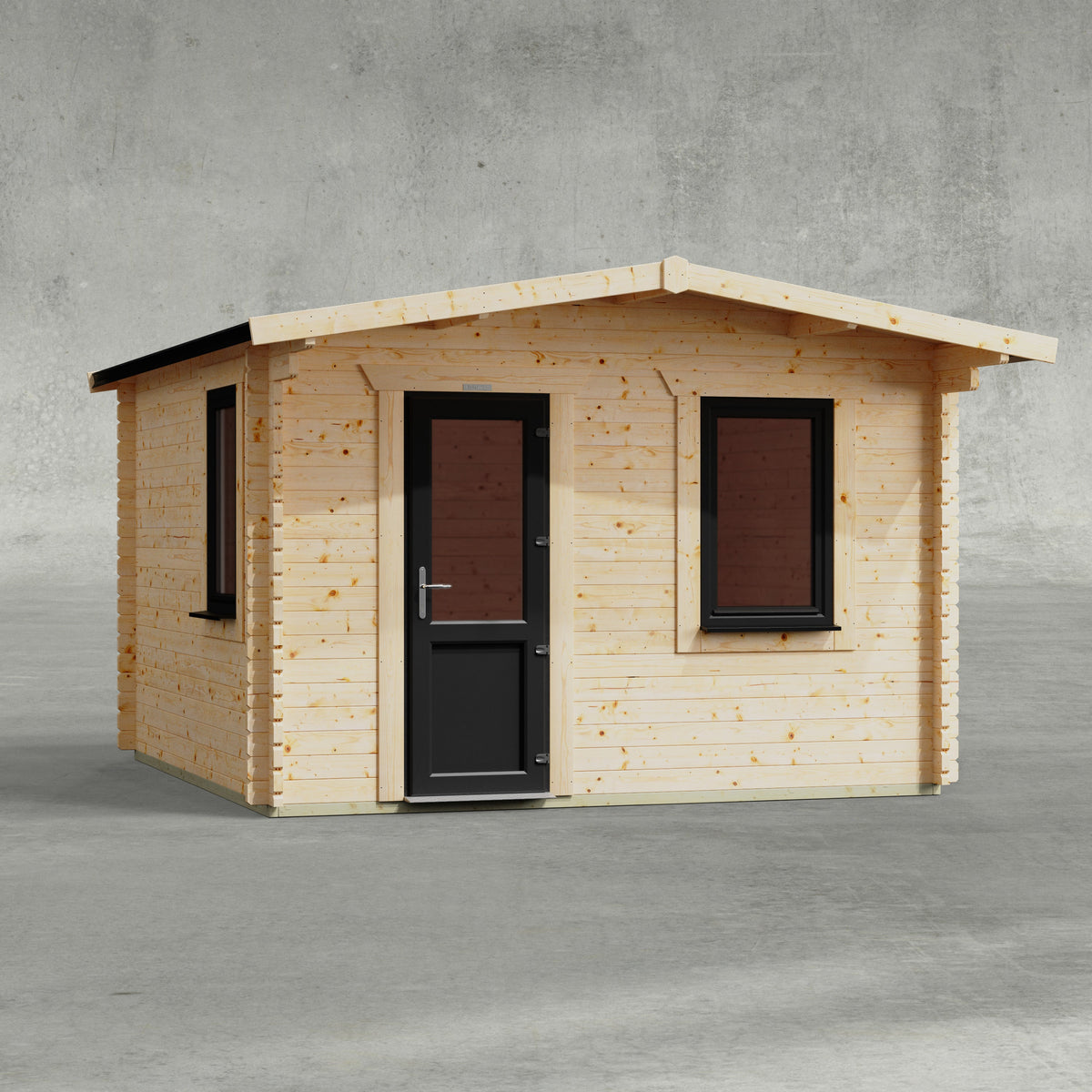 Power Sheds Power Apex Retreat Log Cabin 12ft x 12ft / Left