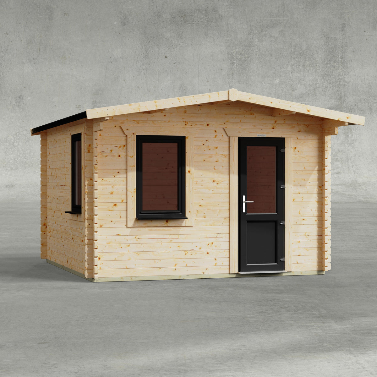 Power Sheds Power Apex Retreat Log Cabin 12ft x 12ft / Right