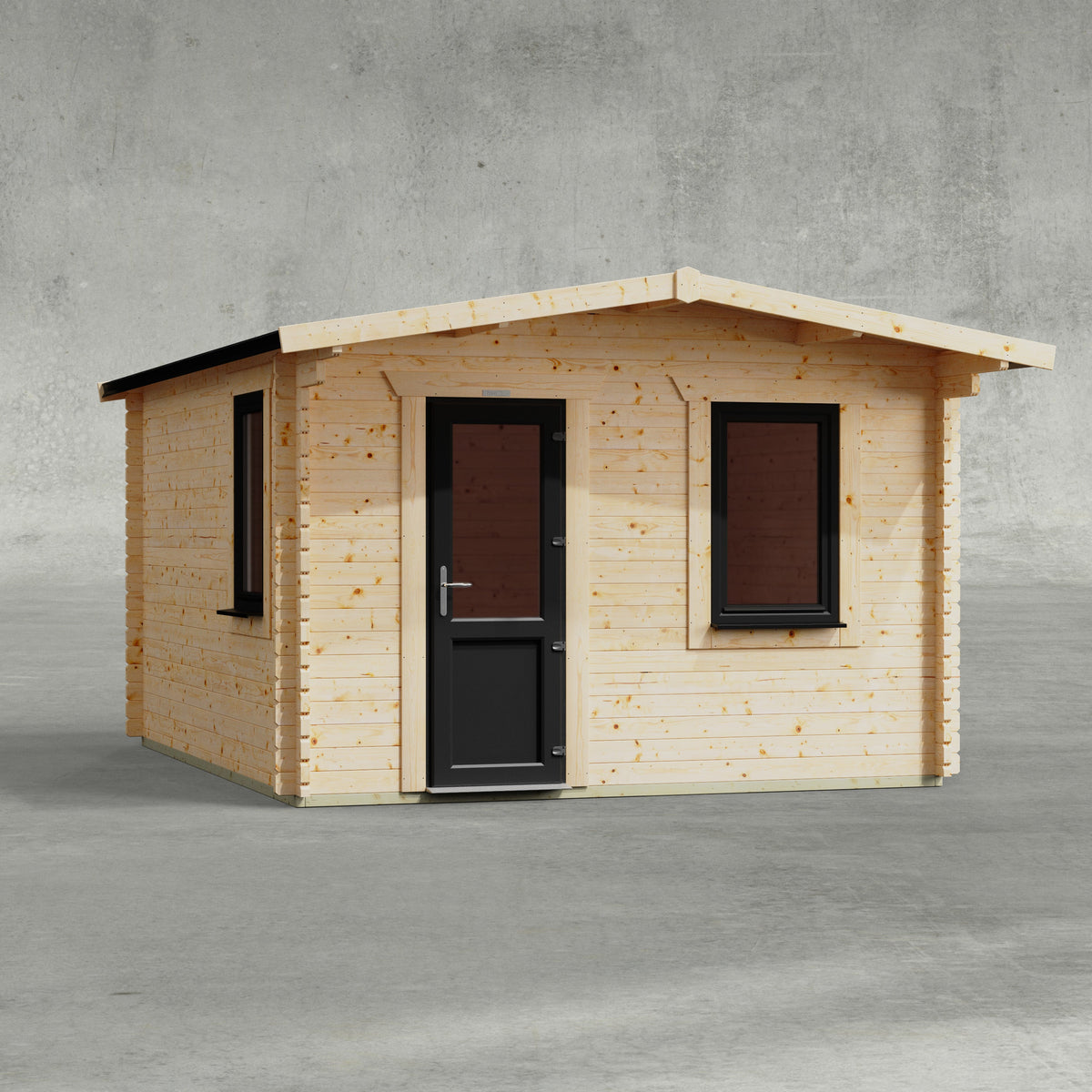 Power Sheds Power Apex Retreat Log Cabin 12ft x 14ft / Left