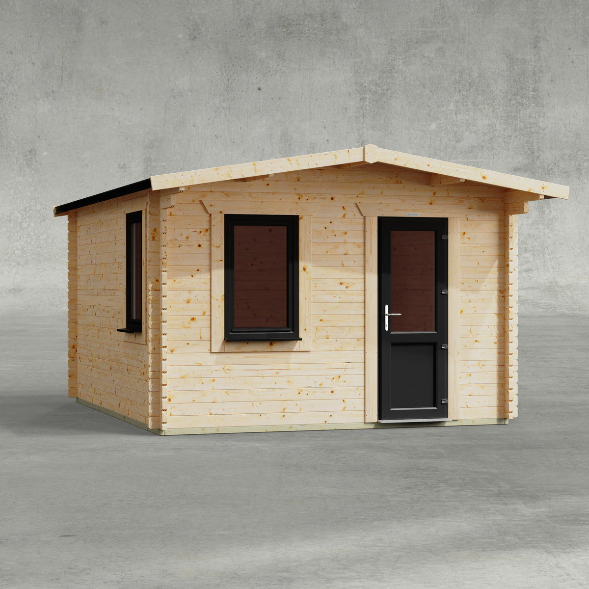 Power Sheds Power Apex Retreat Log Cabin 12ft x 14ft / Right