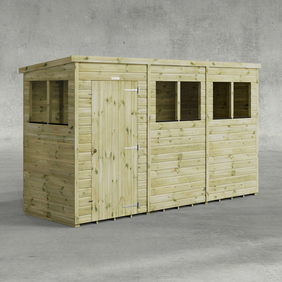 Power Premium Pent Shed 12x4