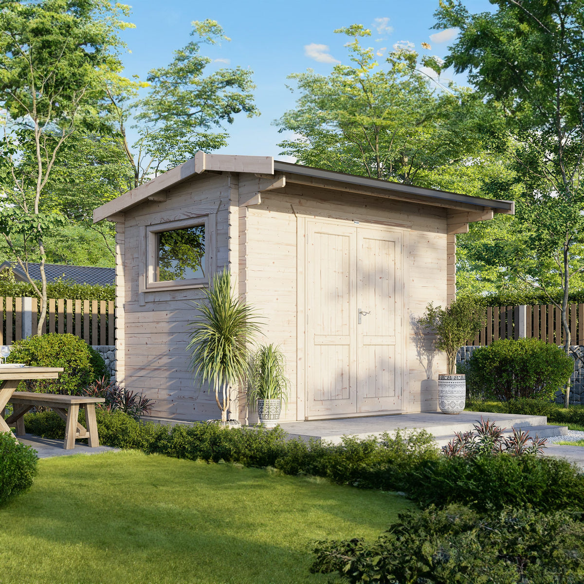 Power Sheds – Power Apex Workshop Log Cabin - 28mm