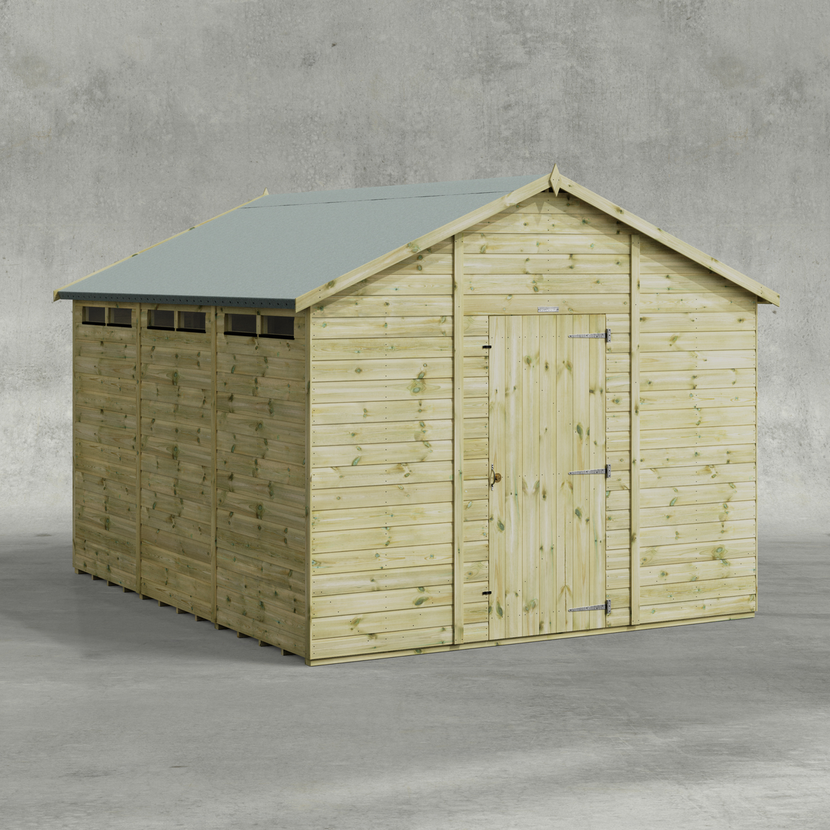 Power Premium Apex Security Shed 12x10