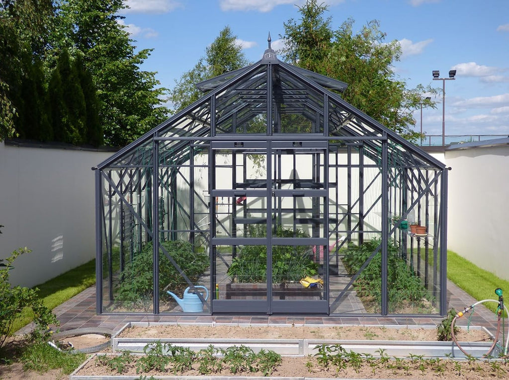 Elite Titan 1200 Greenhouse – 12x16 graphite powder-coated finish