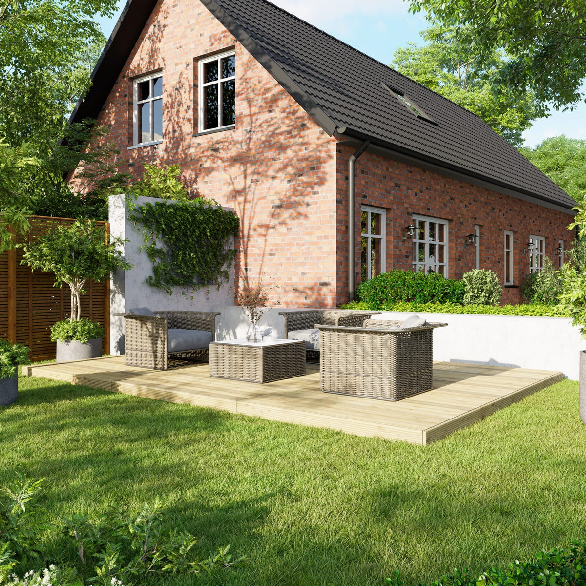 Power Wooden Decking Kit 12x18 / No Handrails
