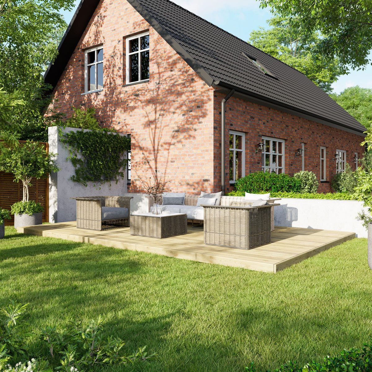 Power Wooden Decking Kit 12x20 / No Handrails