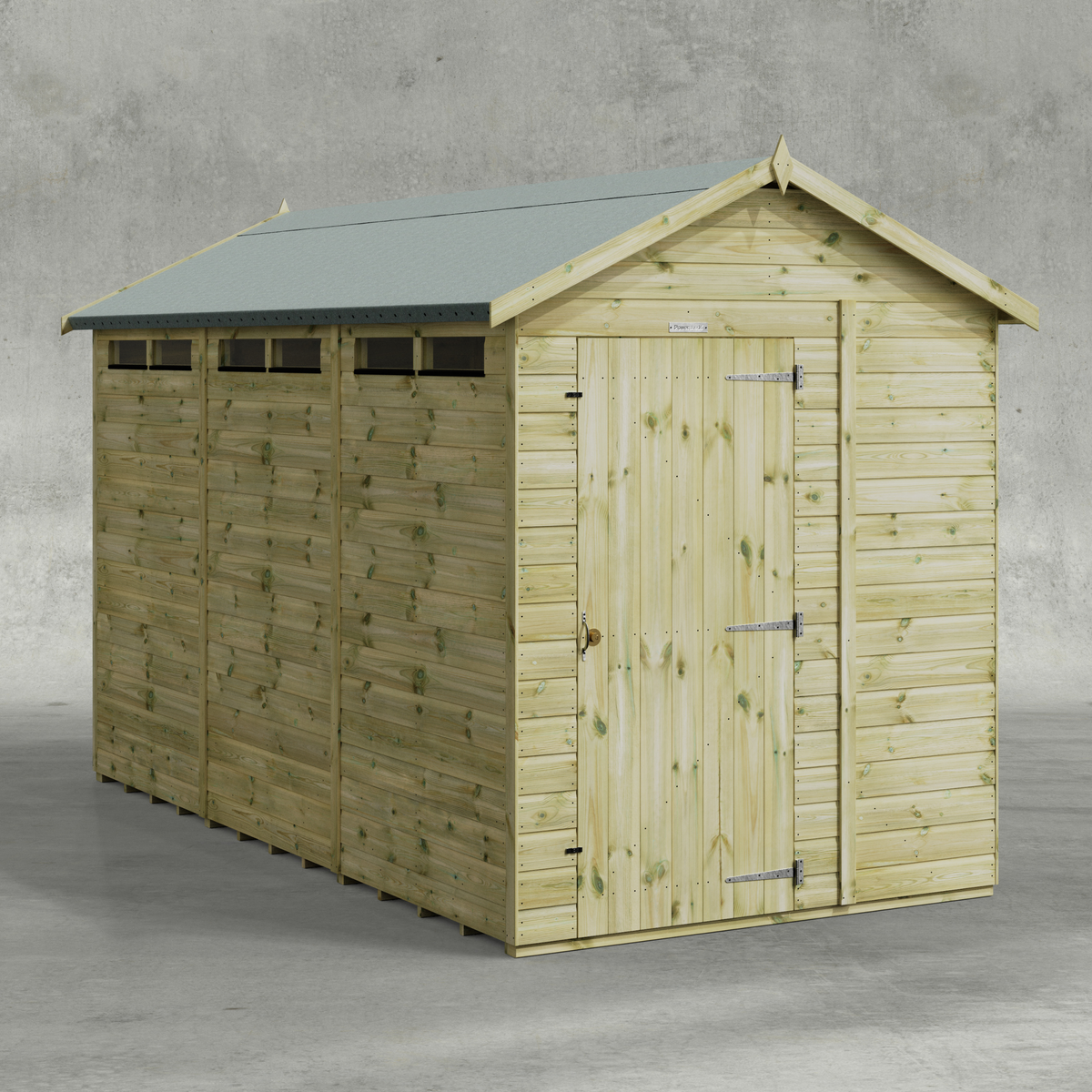 Power Premium Apex Security Shed 12x6