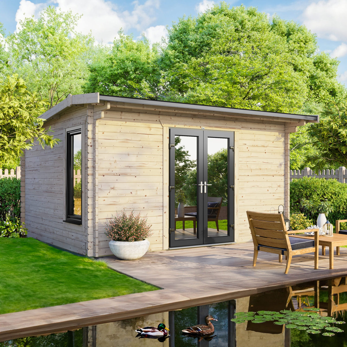 Power Apex Log Cabin - 44mm 14x10 / Centre