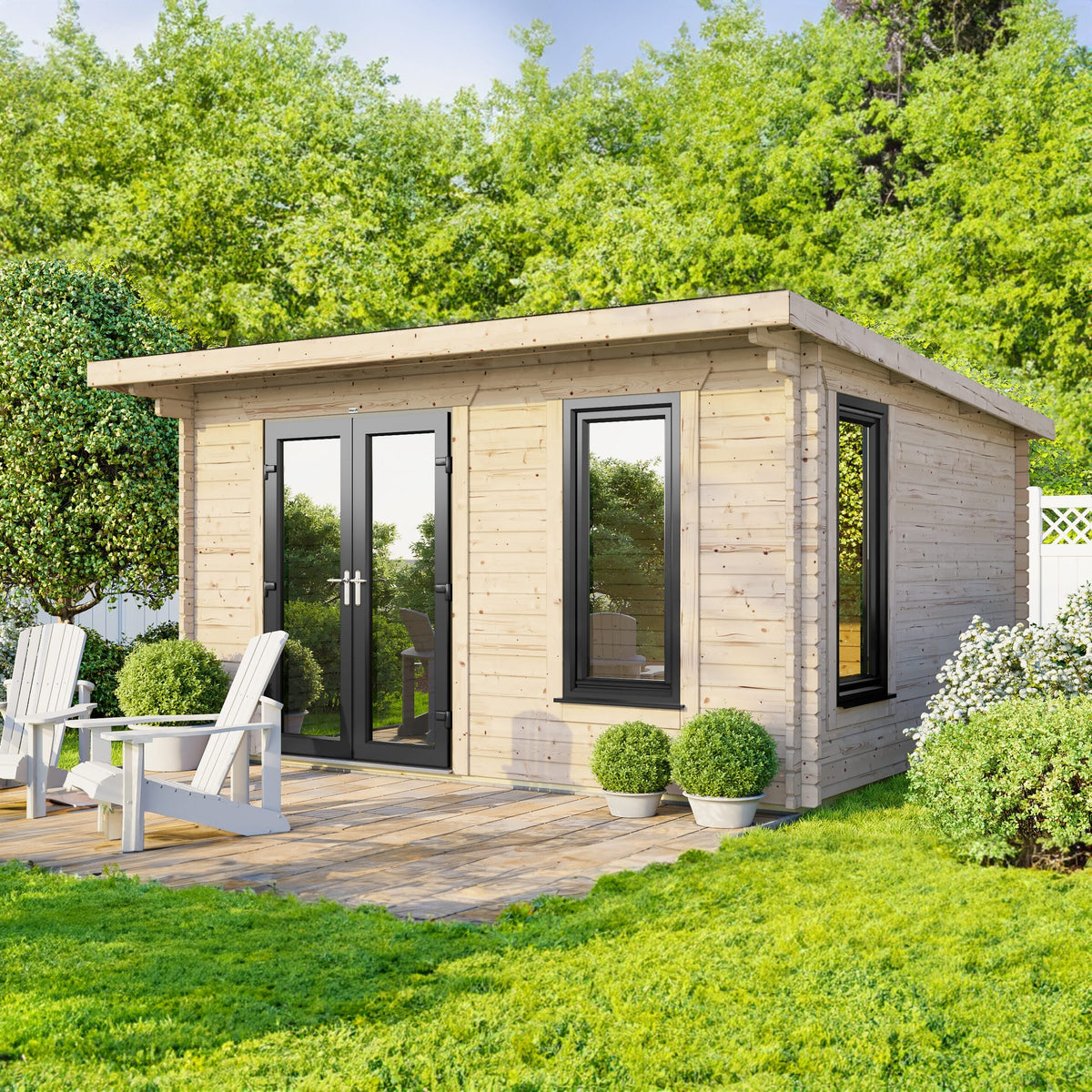 Power Pent Log Cabin - 44mm 14x10 / Left