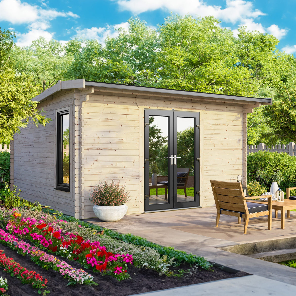 Power Apex Log Cabin - 44mm 14x12 / Centre