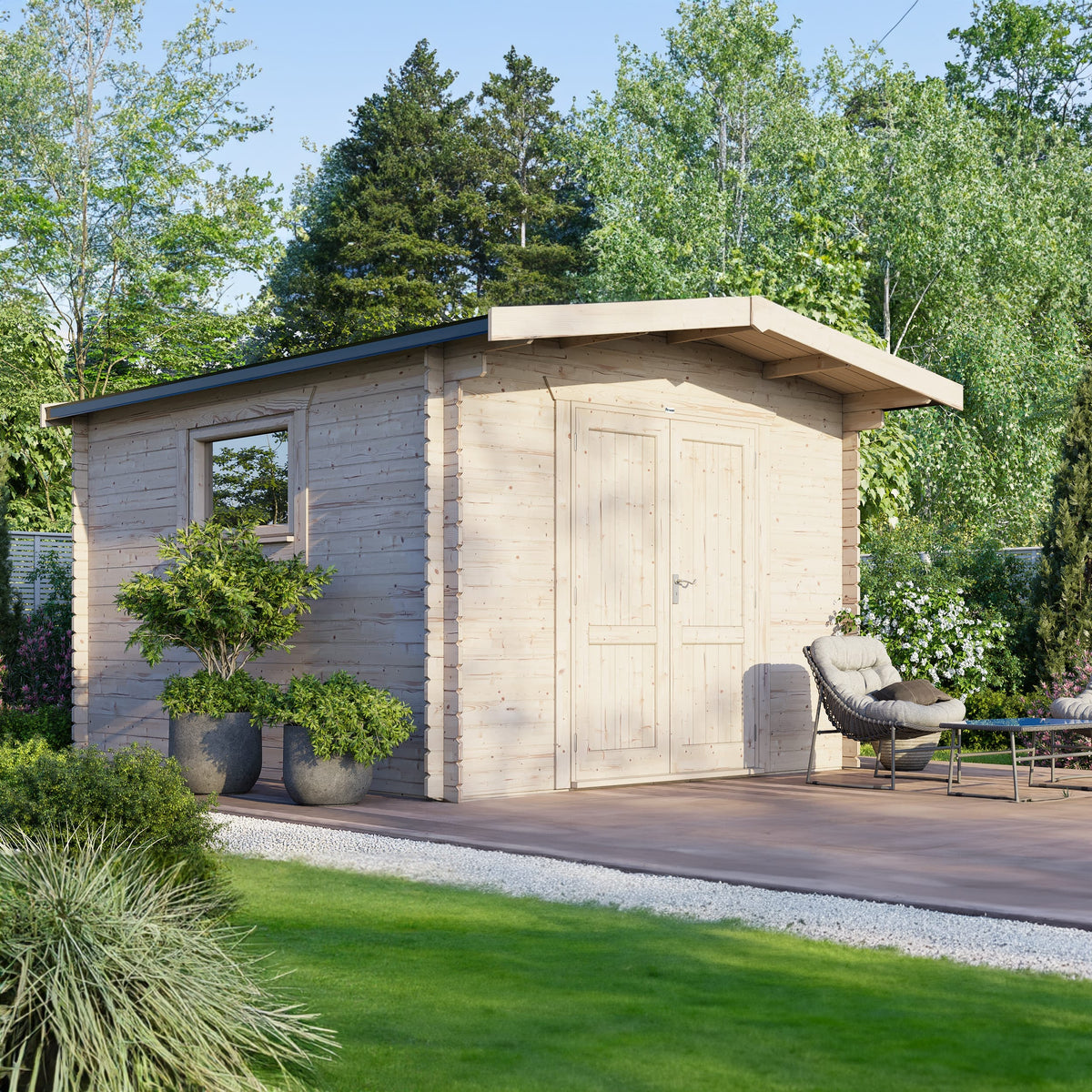Power Chalet Workshop Log Cabin - 28mm 14x12 Centre