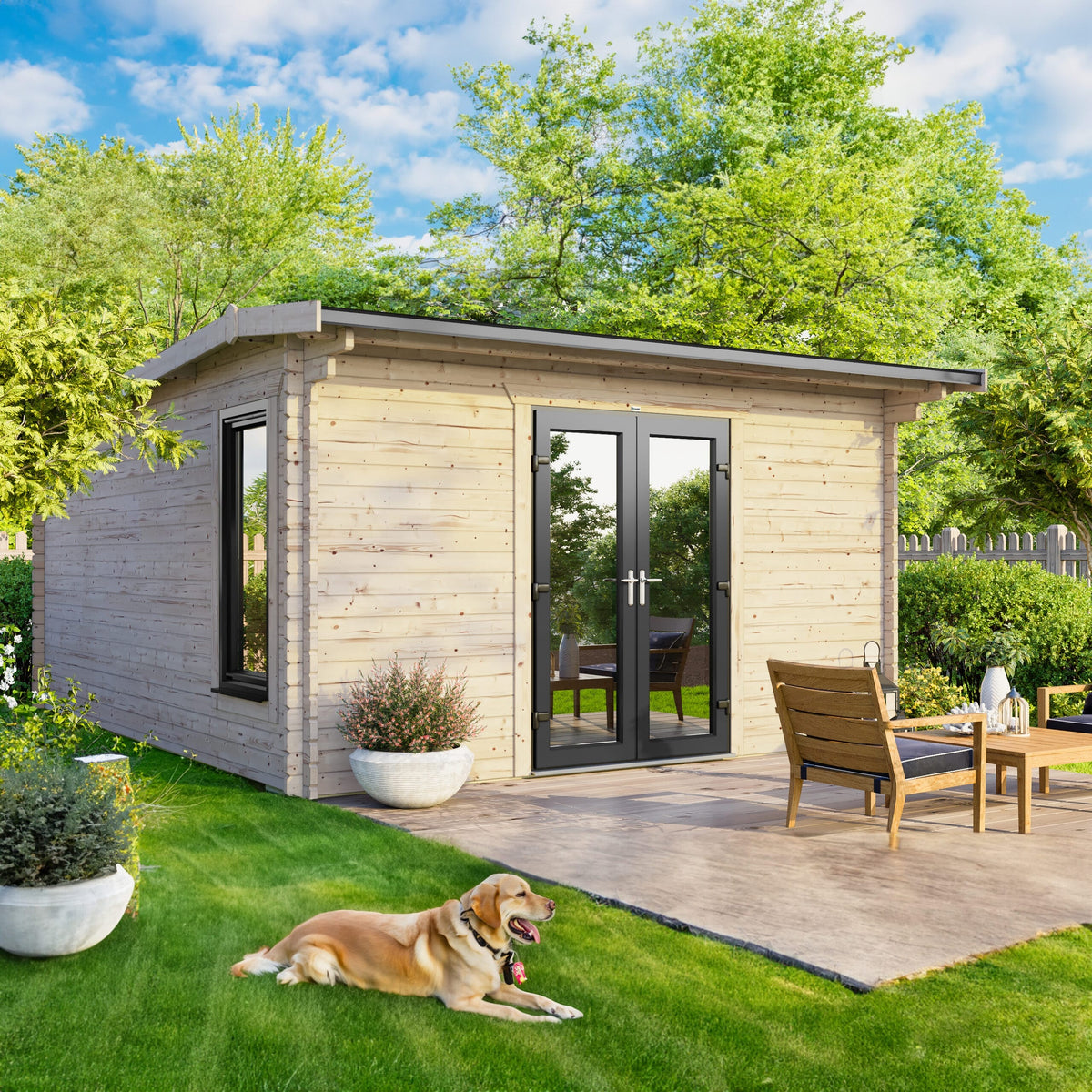 Power Apex Log Cabin - 44mm 14x14 / Centre