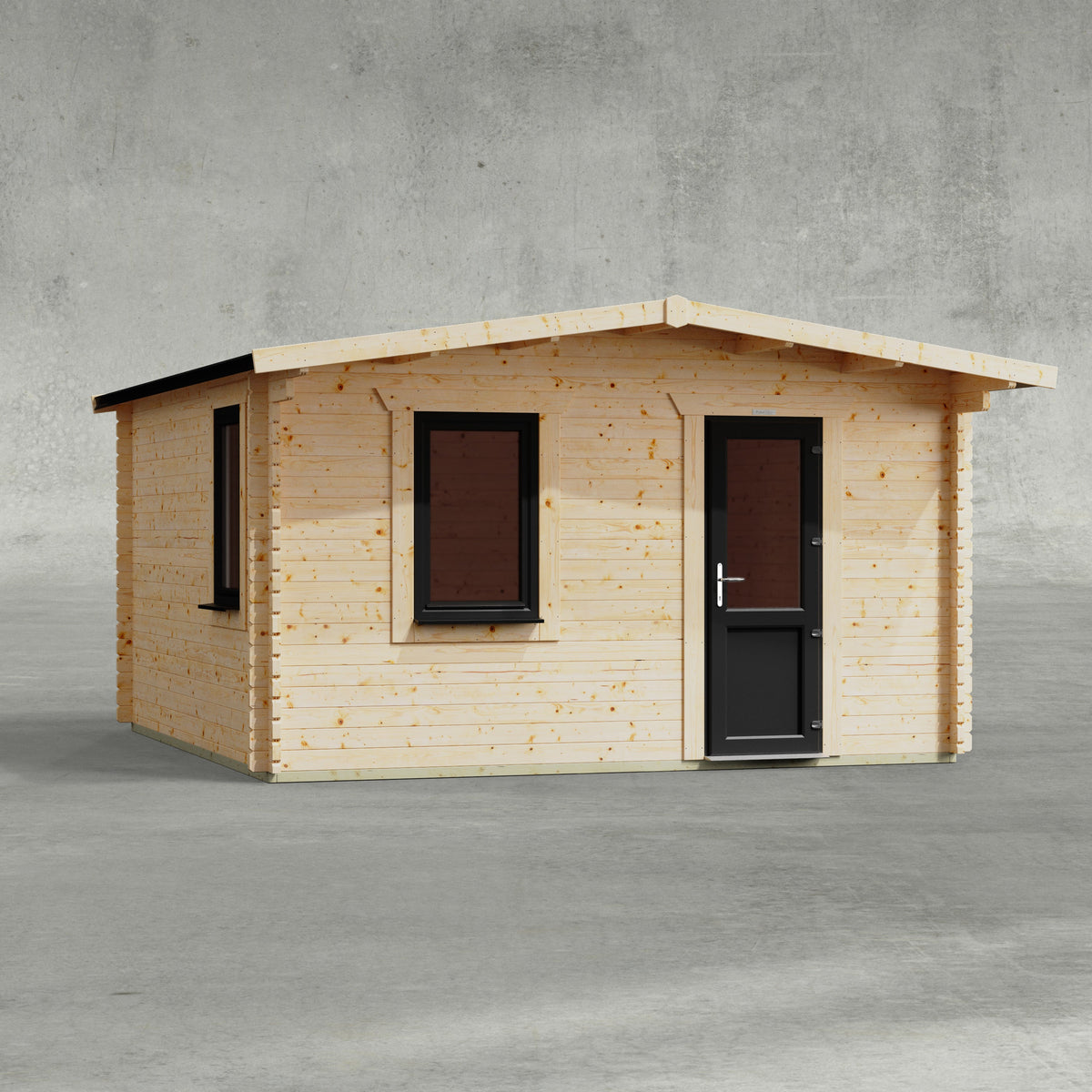 Power Sheds Power Apex Retreat Log Cabin 14ft x 14ft / Right