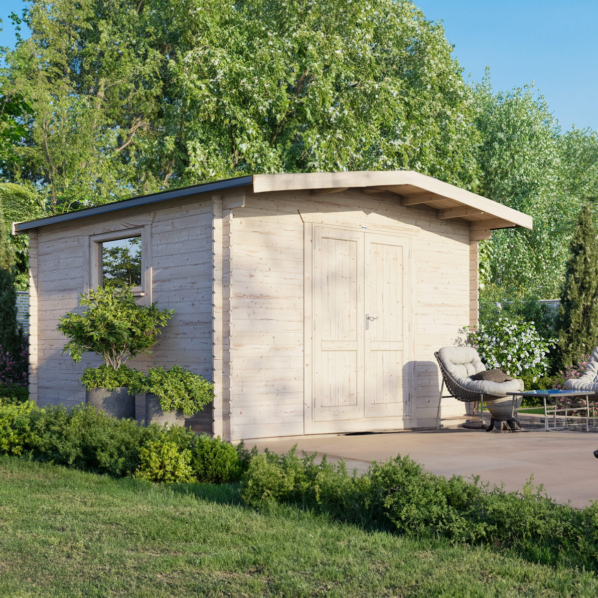 Power Chalet Workshop Log Cabin - 28mm 14x14 Centre