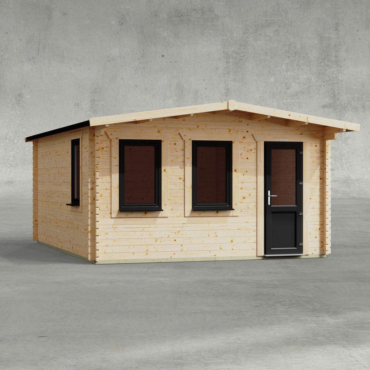 Power Sheds Power Apex Deluxe Retreat Log Cabin 14ft x 18ft / Right