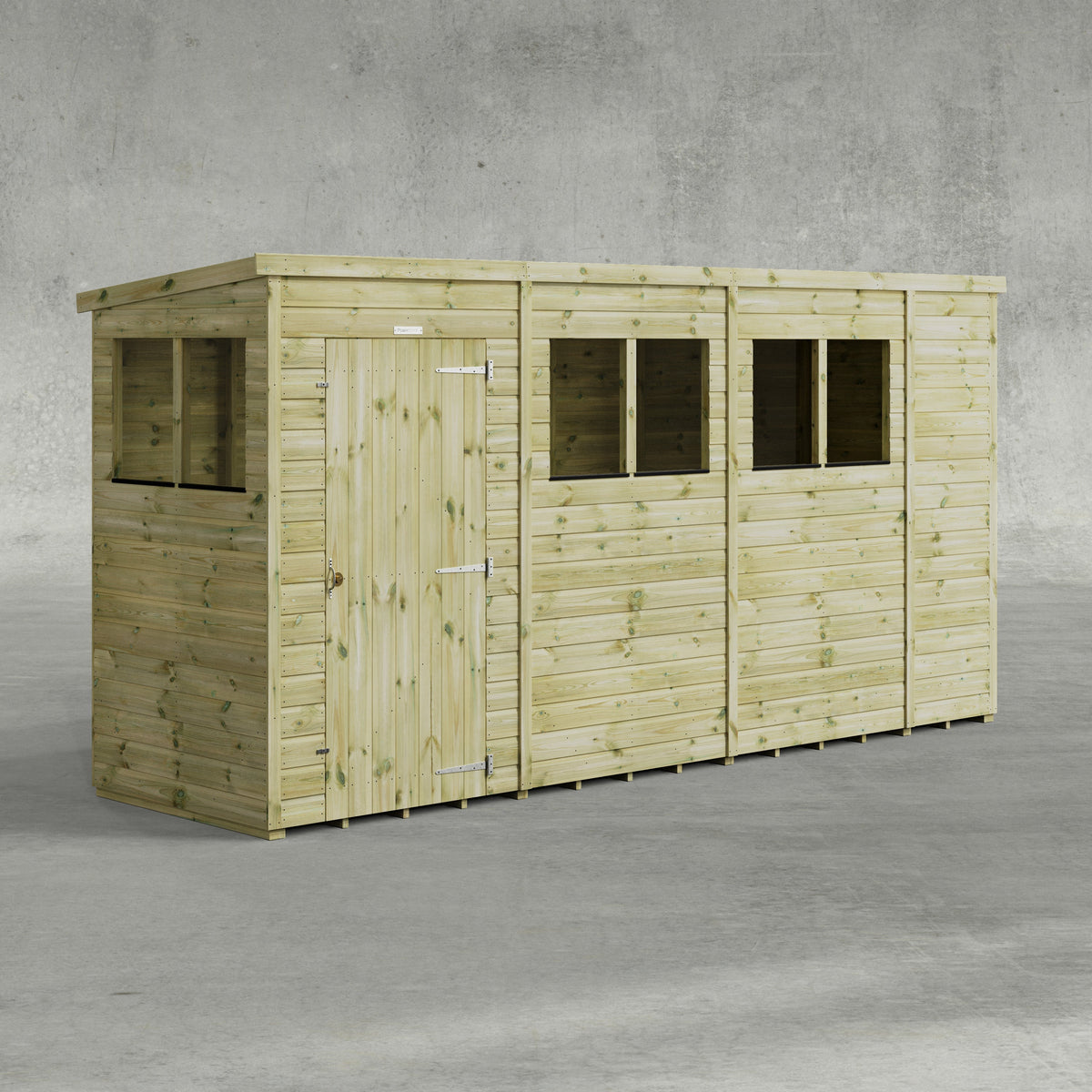 Power Premium Pent Shed 14x4