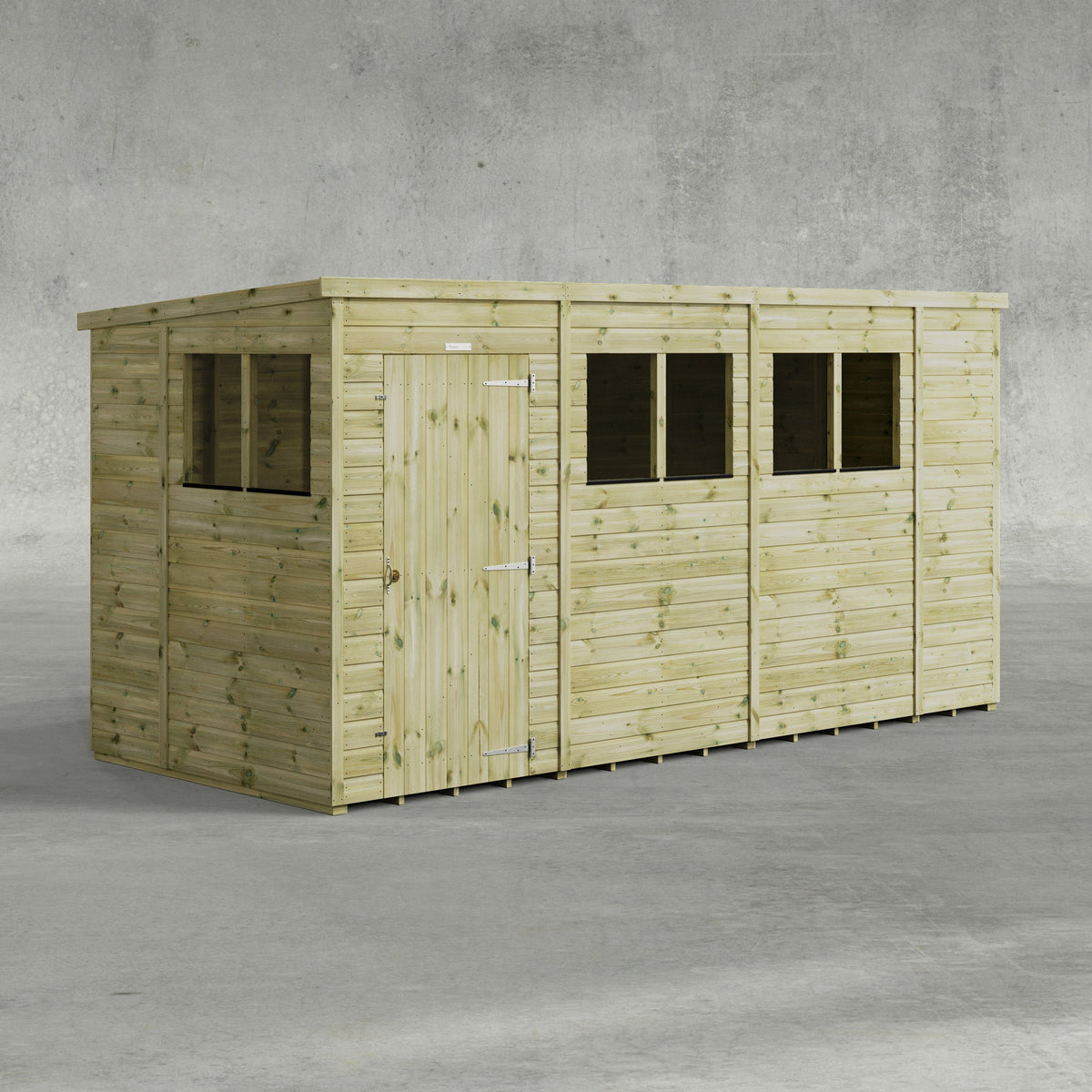 Power Premium Pent Shed 14x6