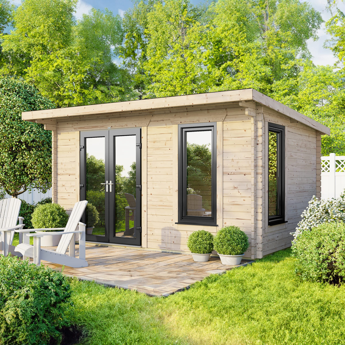 Power Pent Log Cabin - 44mm 14x8 / Left