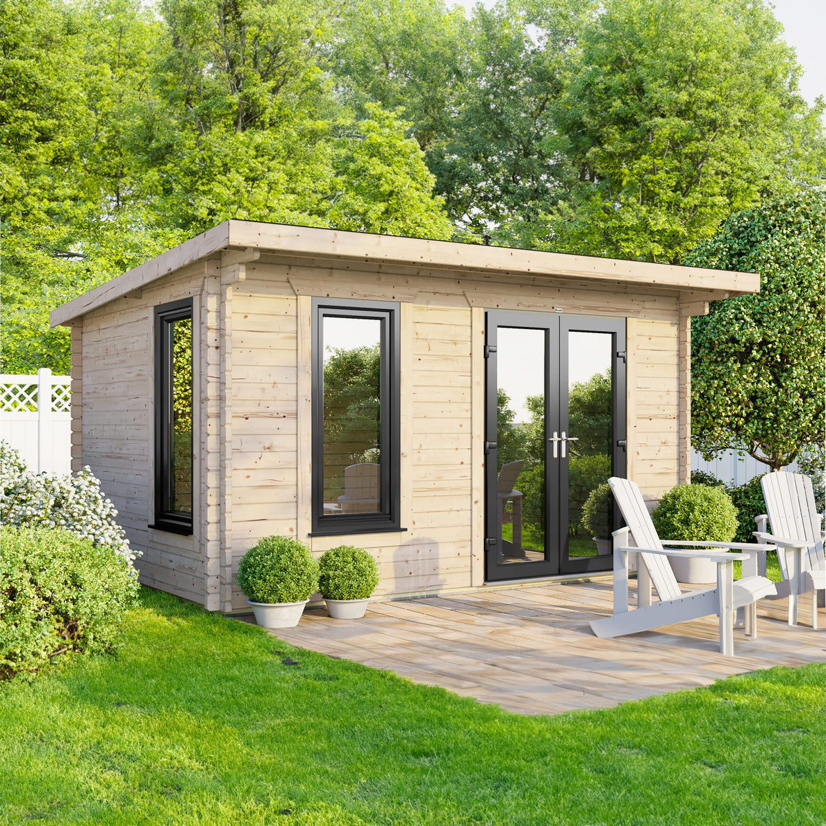 Power Pent Log Cabin - 44mm 14x8 / Right