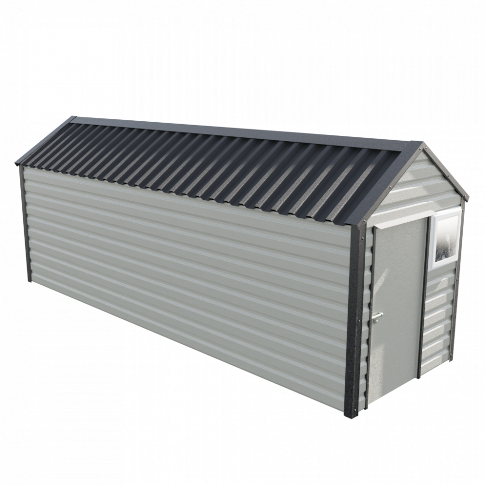 Lifelong Apex Shed - 6ft Wide 6x20 / Goosewing Grey