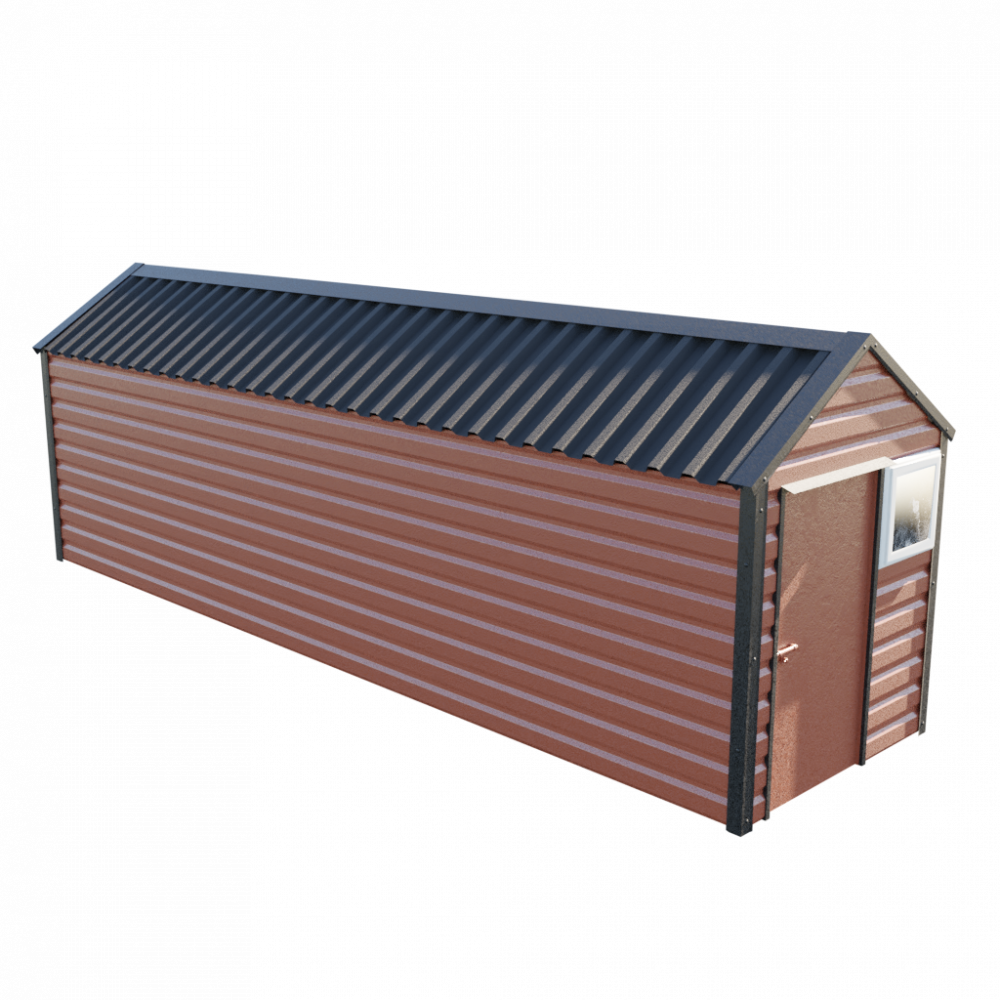 Lifelong Apex Shed - 6ft Wide 6x23 / Terracotta