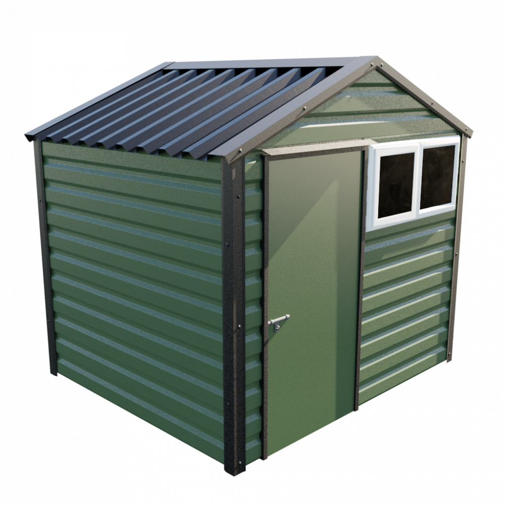Lifelong Apex Shed - 8ft Wide 8x7 / Olive Green
