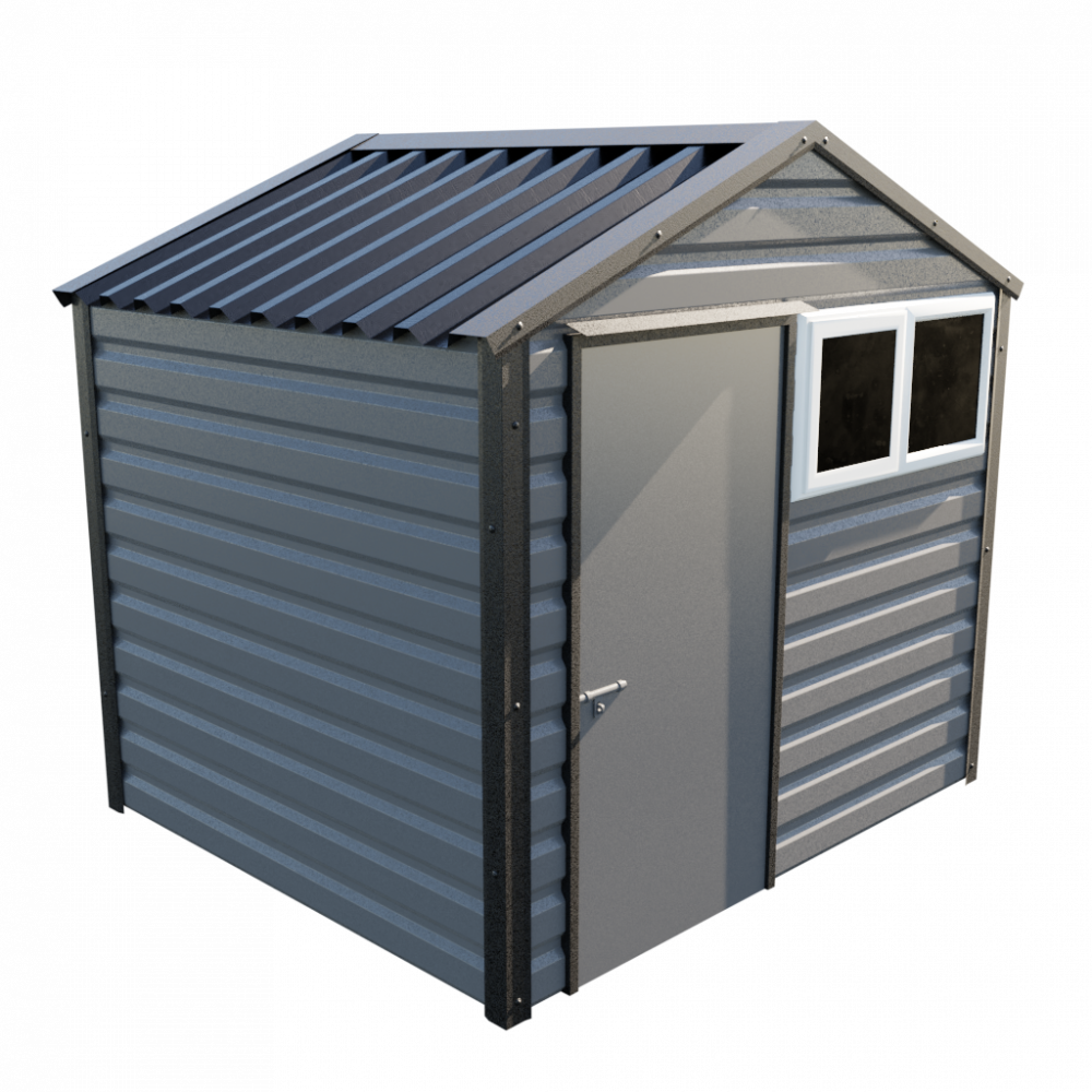 Lifelong Apex Shed - 8ft Wide 8x7 / Anthracite