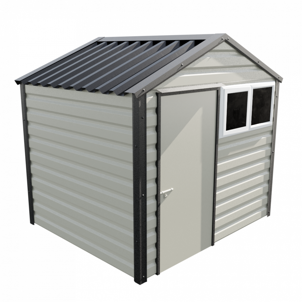 Lifelong Apex Shed - 8ft Wide 8x7 / Goosewing Grey
