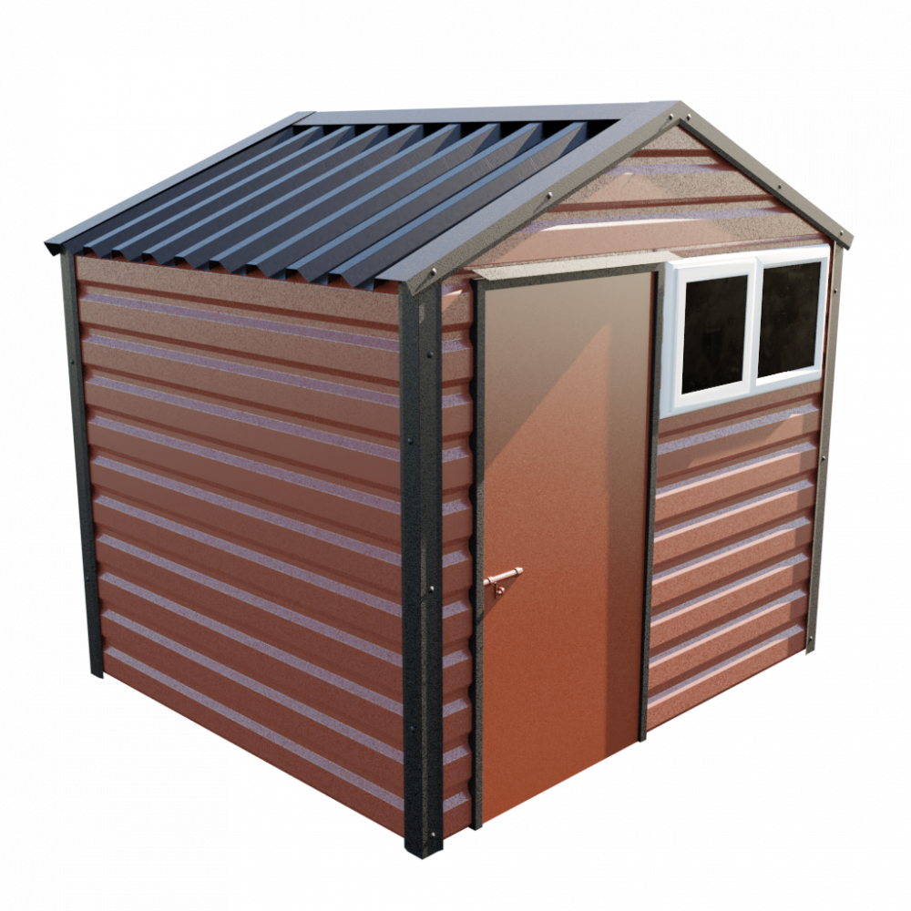 Lifelong Apex Shed - 8ft Wide 8x7 / Terracotta