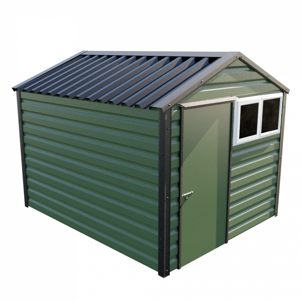 Lifelong Apex Shed - 8ft Wide 8x10 / Olive Green