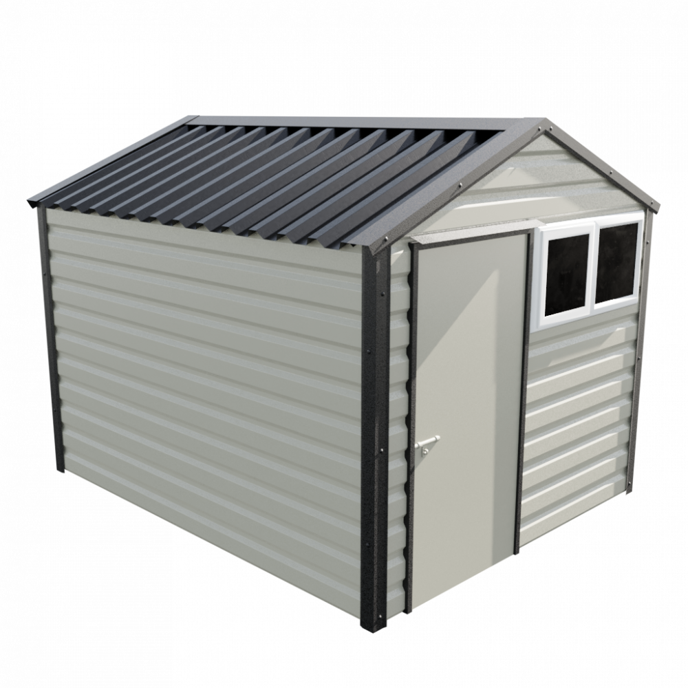 Lifelong Apex Shed - 8ft Wide 8x10 / Goosewing Grey