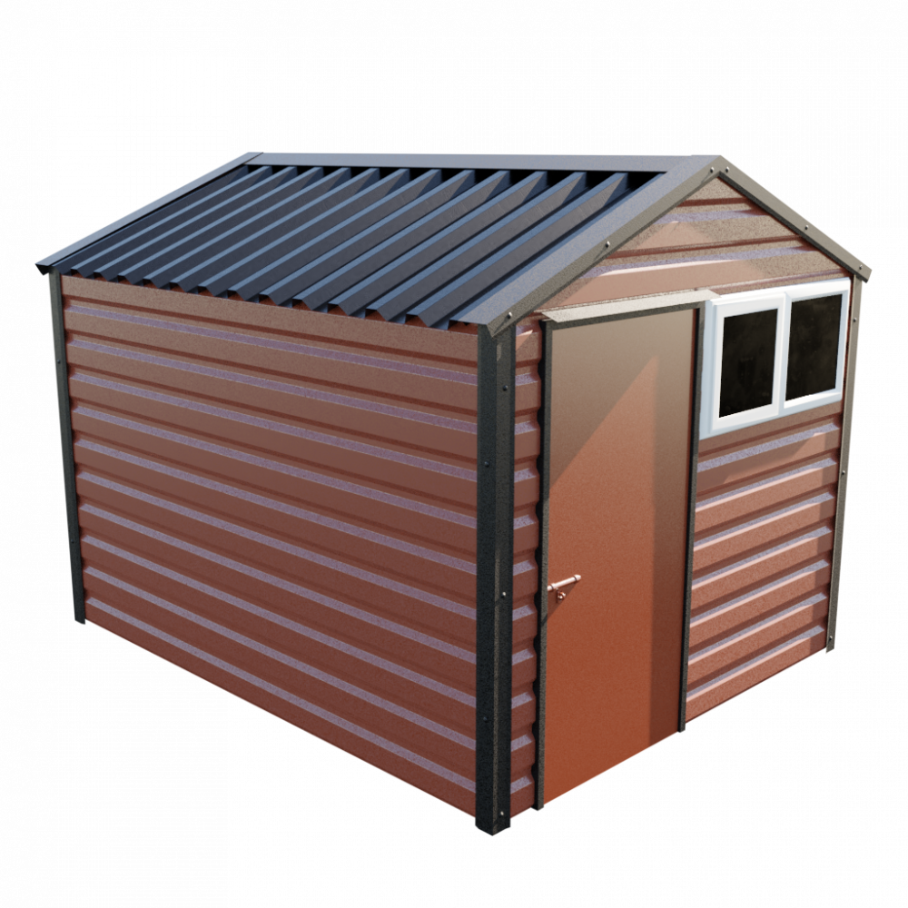 Lifelong Apex Shed - 8ft Wide 8x10 / Terracotta
