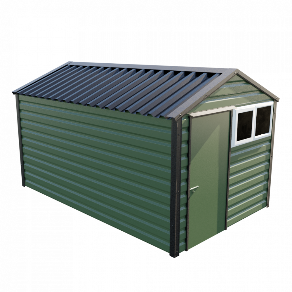Lifelong Apex Shed - 8ft Wide 8x13 / Olive Green