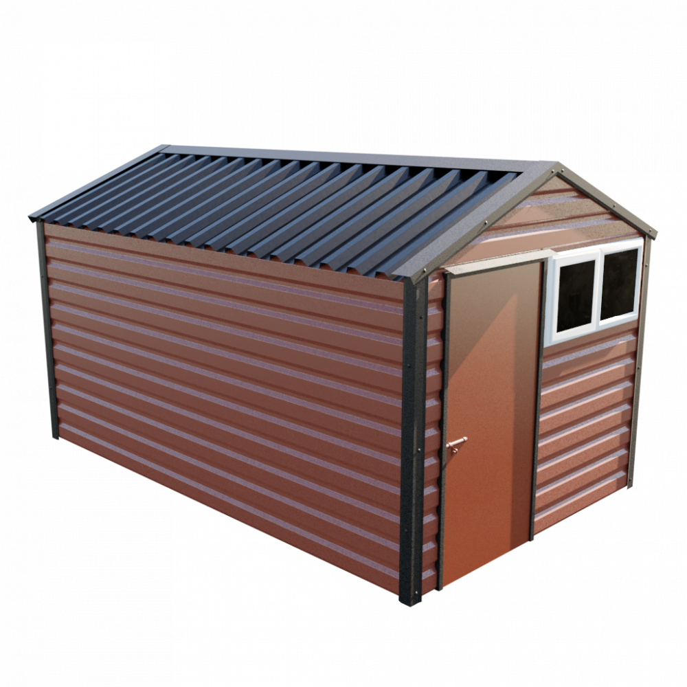 Lifelong Apex Shed - 8ft Wide 8x13 / Terracotta