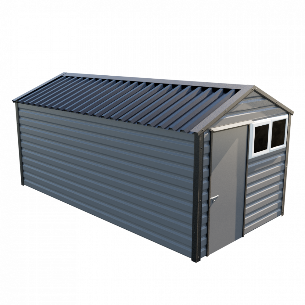 Lifelong Apex Shed - 8ft Wide 8x16 / Anthracite