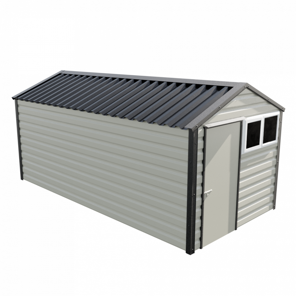 Lifelong Apex Shed - 8ft Wide 8x16 / Goosewing Grey