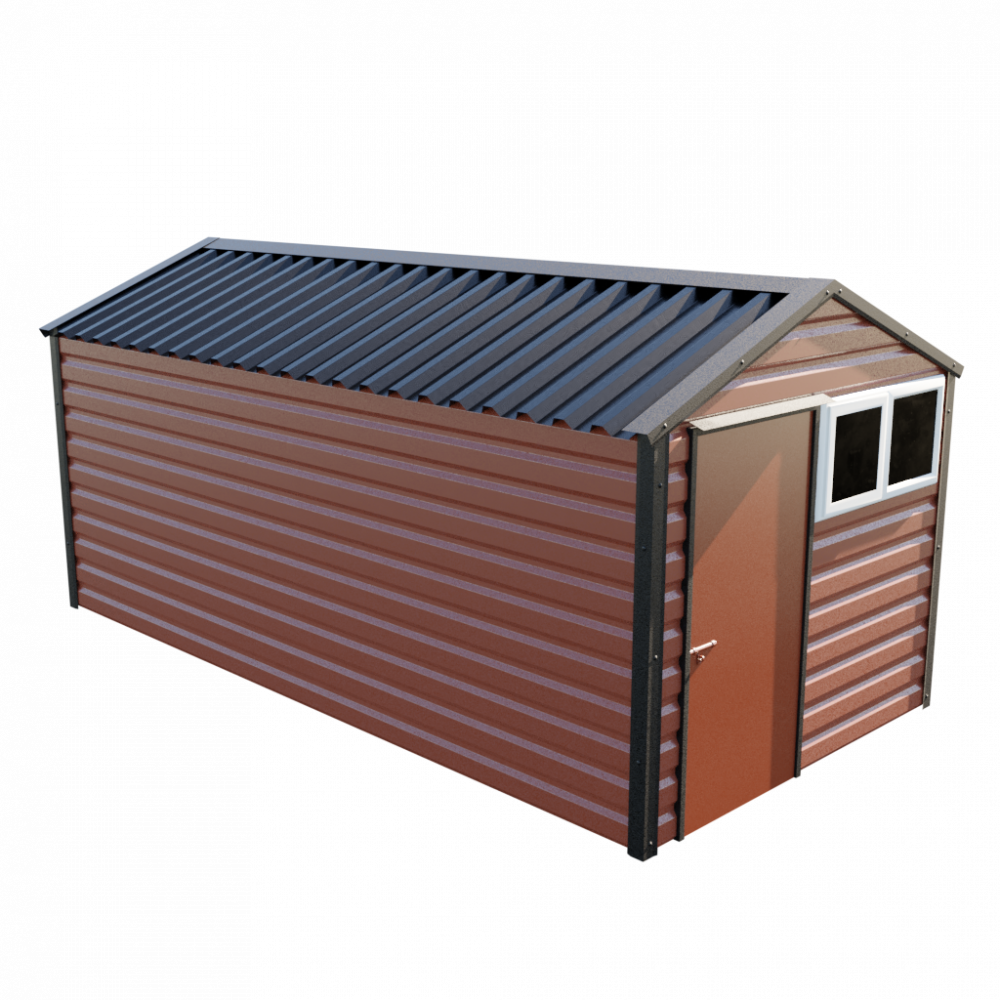Lifelong Apex Shed - 8ft Wide 8x16 / Terracotta