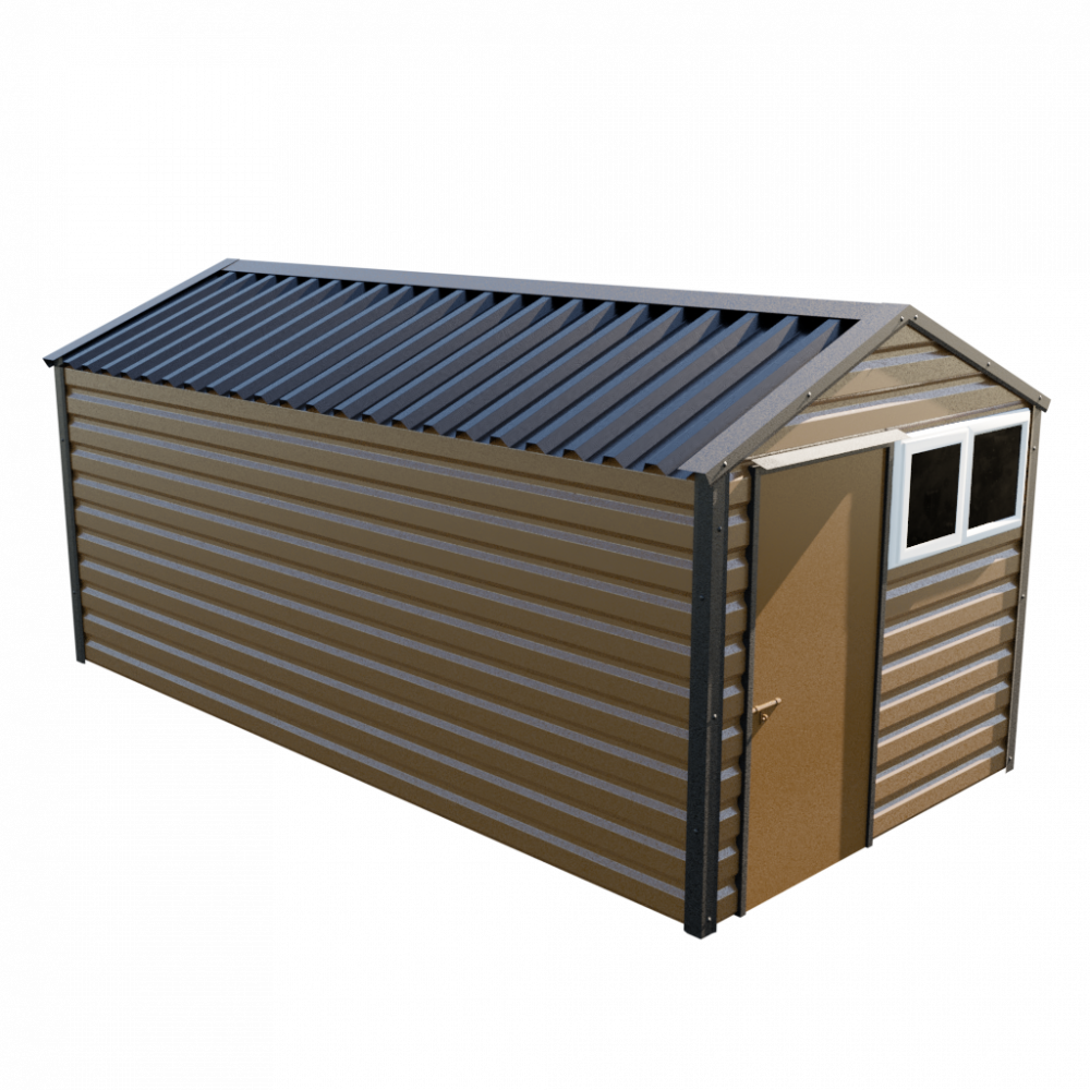 Lifelong Apex Shed - 8ft Wide 8x16 / Vandyke Brown