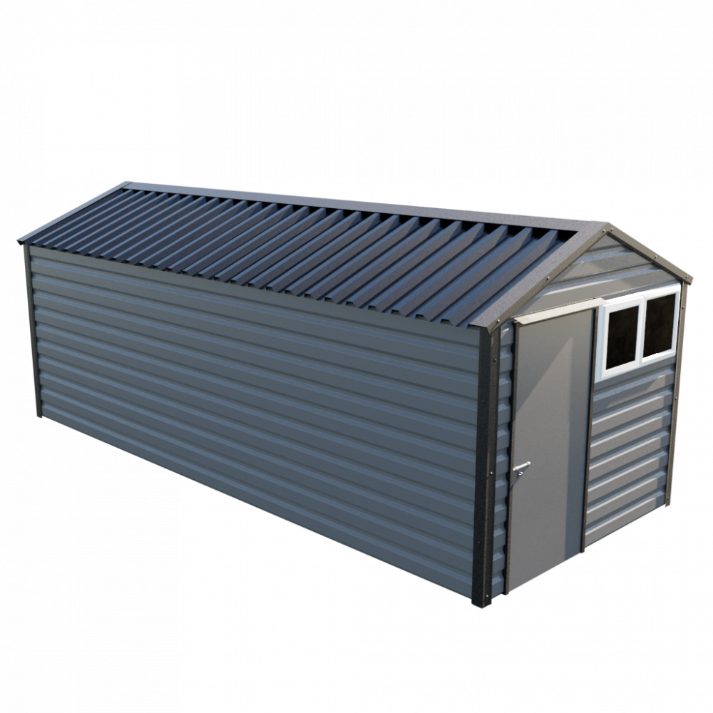 Lifelong Apex Shed - 8ft Wide 8x20 / Anthracite